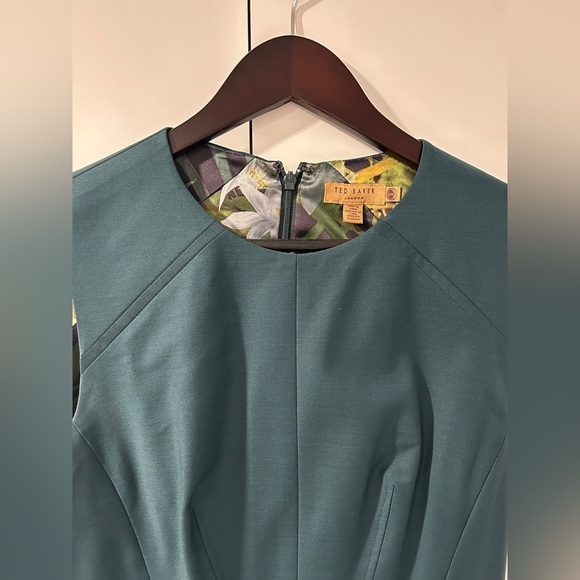 Blue/green Ted Baker dress, size 2 - Picture 3 of 3